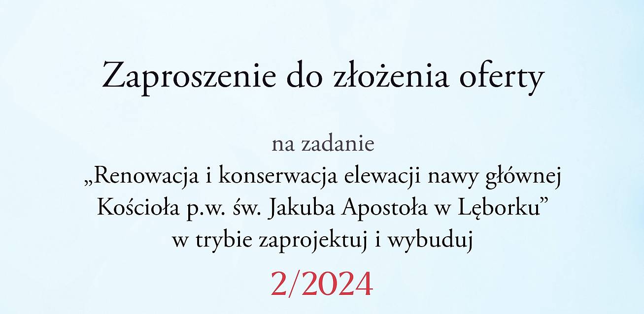 Grafika Zaproszenie (2) do złożenia oferty: renowacja i konserwacja elewacji