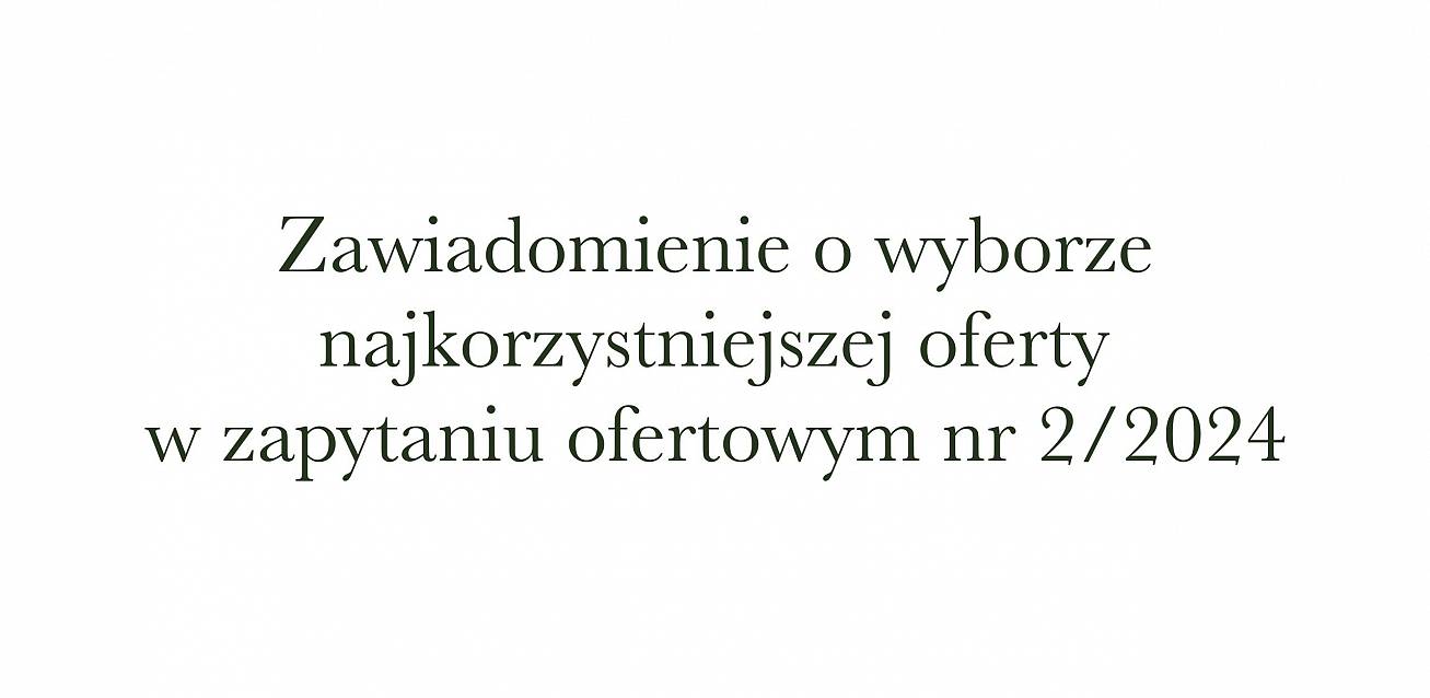 Grafika Zawiadomienie o wyborze najkorzystniejszej oferty