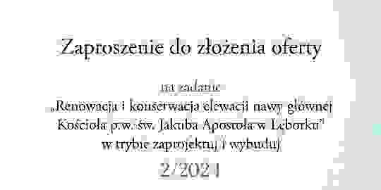 Zaproszenie (2) do złożenia oferty: renowacja i konserwacja elewacji